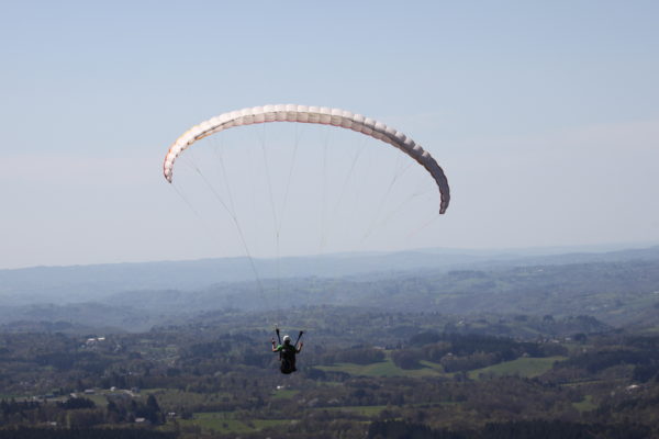 décollage en parapente